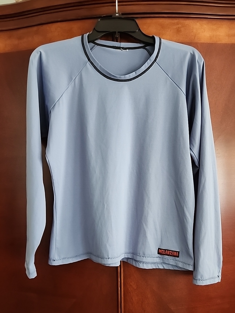 Vintage Melanzana Leadville Base Layer Size M Light Blue with Logo Patch - Rare